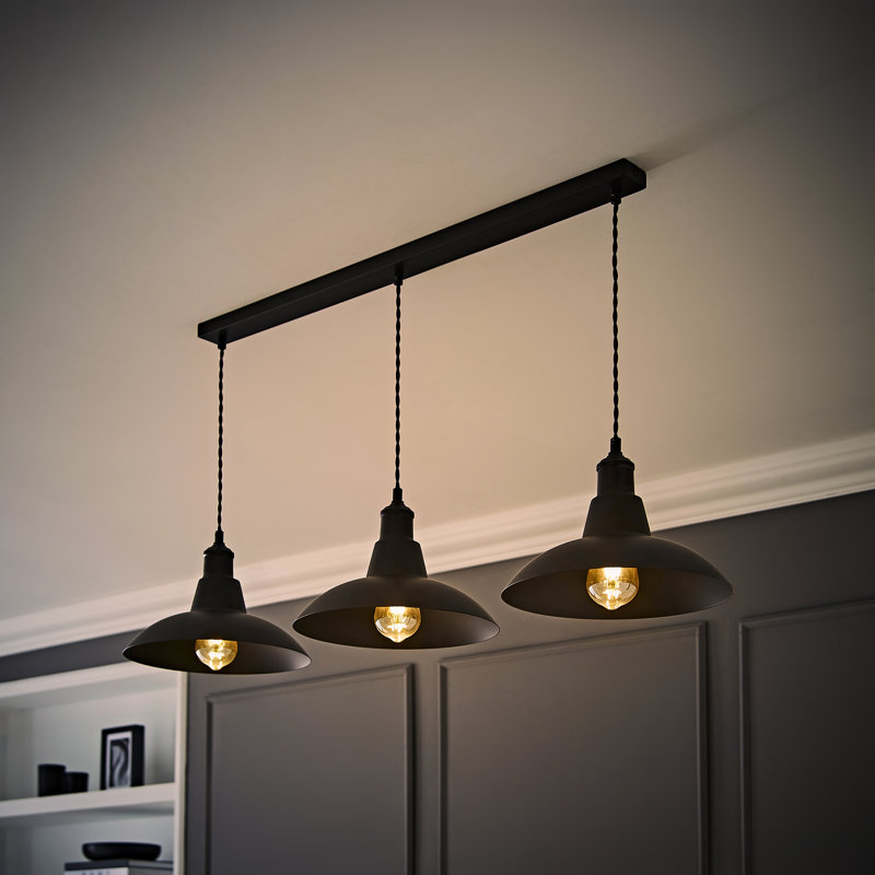 3 - Light Matte Black Pendant, Yes