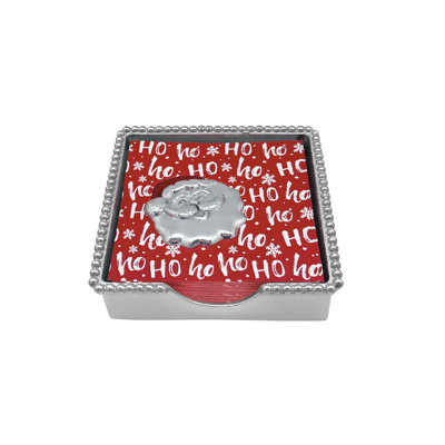 Happy Santa Beaded Napkin Box Set