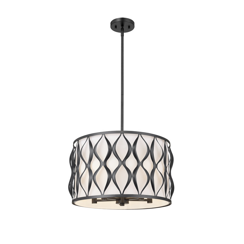 Lustre à 5 lumières Sadowski, Noir mat