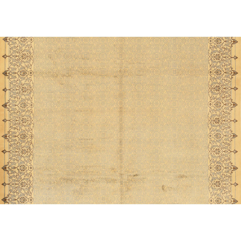 High-Quality Hand-Knotted Ivory Area Rug