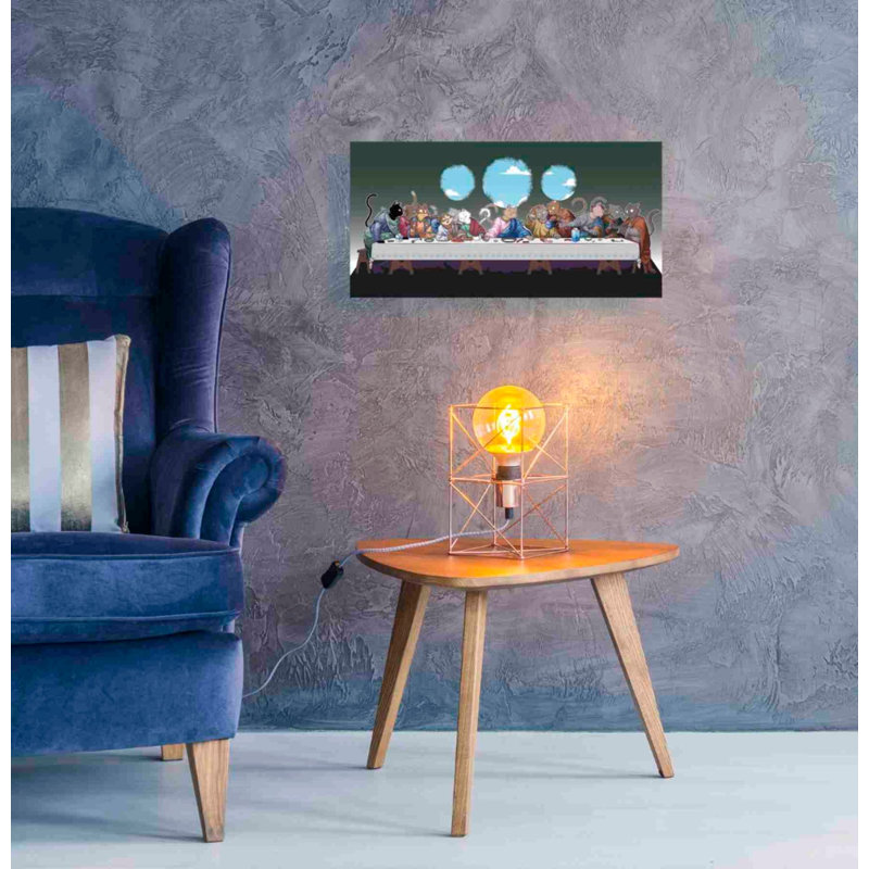 'The Cat's Last Supper' Canvas Wall Art