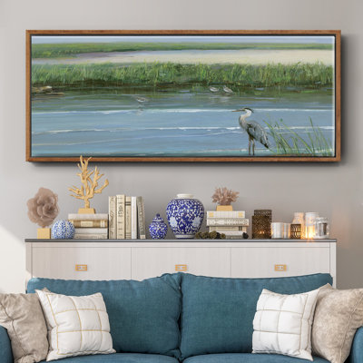 «Wading at Dusk», toile encadrée