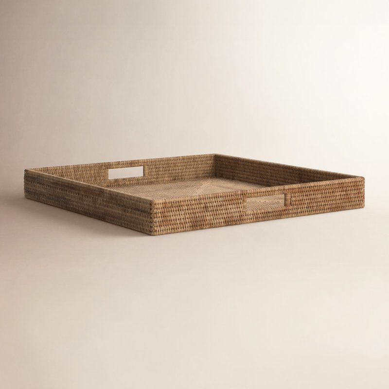 Plateau de service Edmond, Brun miel, H 3 po x l 24 po x P 24 po