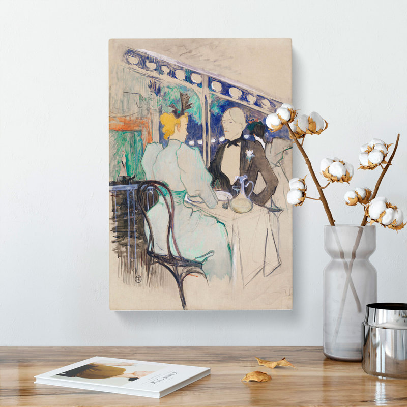 Fashionable People by Henri De Toulouse-Lautrec - Wrapped Canvas Painting, 50cm H x 35cm W x 3cm D