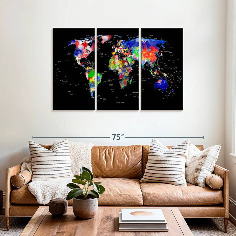 Aliaz Geometric Map, 36" H x 57" W
