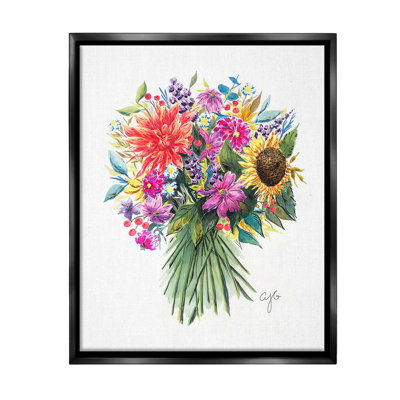" Vivid Flower Bunches Floater Frame " by Alexandria Gilbert Kincaid