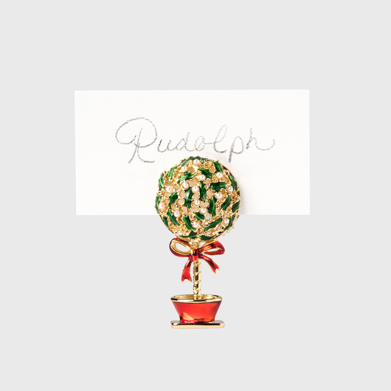 Holly Ball Placecard Holders