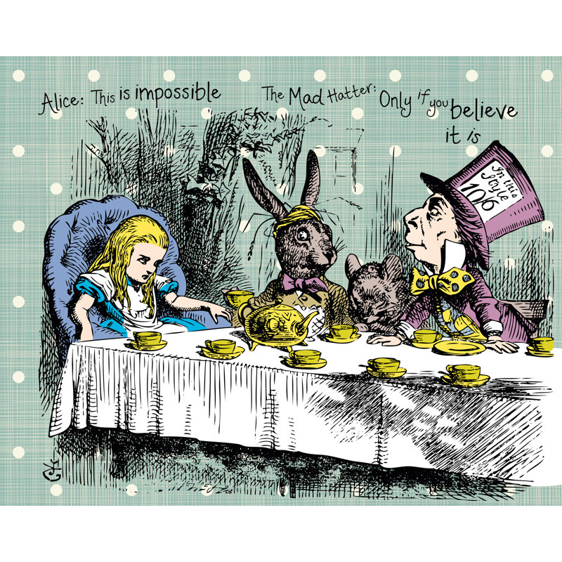 Tea Party Matte Wall Mural, 240cm L x 300cm W