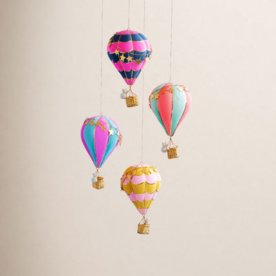 Small Hot Air Balloon Display, Cyan/Violet