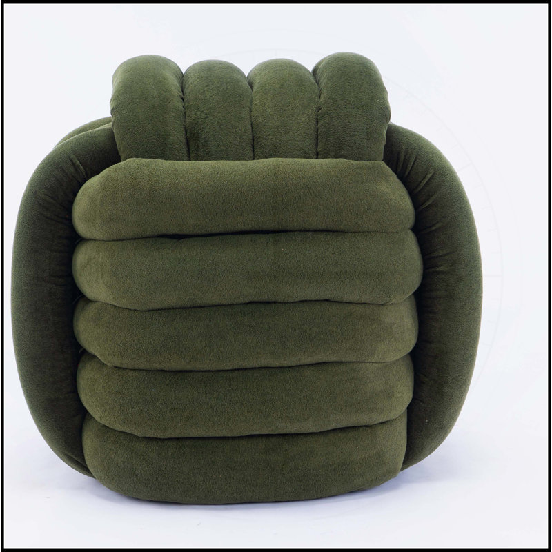 Repose-pieds en tissu Chenille, Vert