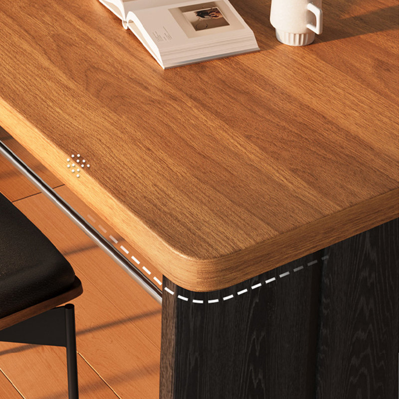 Household rectangular rock plate dining table set, 29.52" H x 70.86" W x 35.43" D, 5