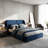Henry Boucle Upholstered Platform Bed With Headboard & Wooden Slats-118692277-118692279