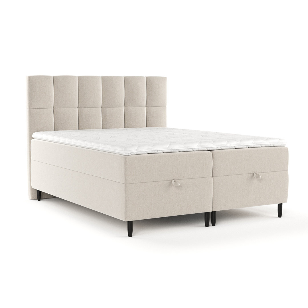 Boxspringbett Attik mit Stauraum und Topper