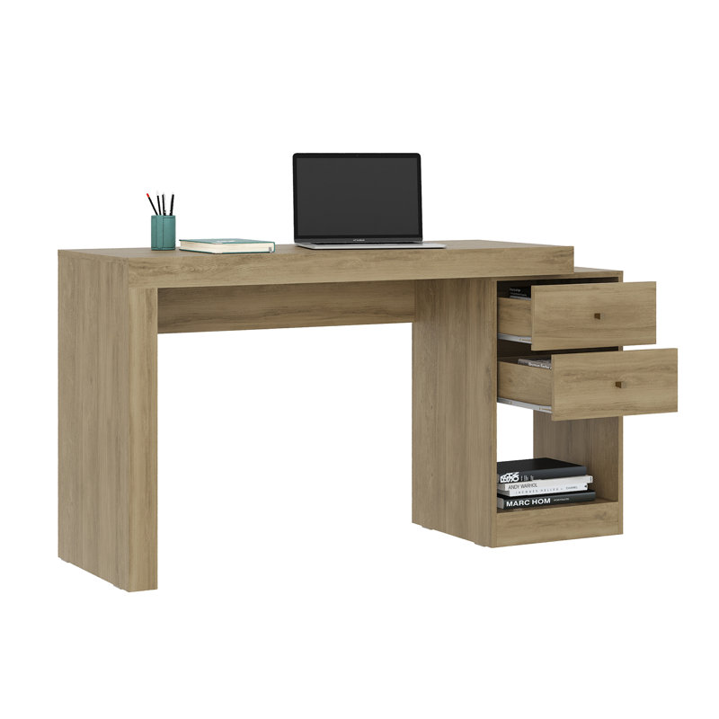 Bureau extensible Techni Mobile, pin, Marron clair