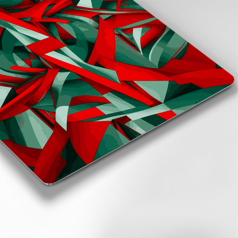 Art mural rouge Op Op 61, H 12 po x l 18 po x P 0,05 po