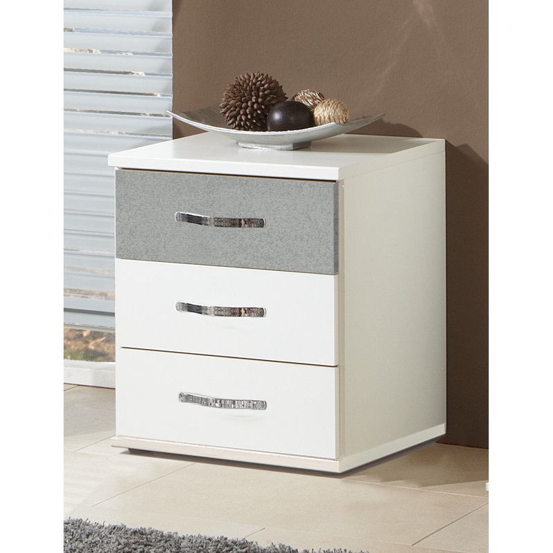 Duo 46cm W Manufactured Wood Bedside Table