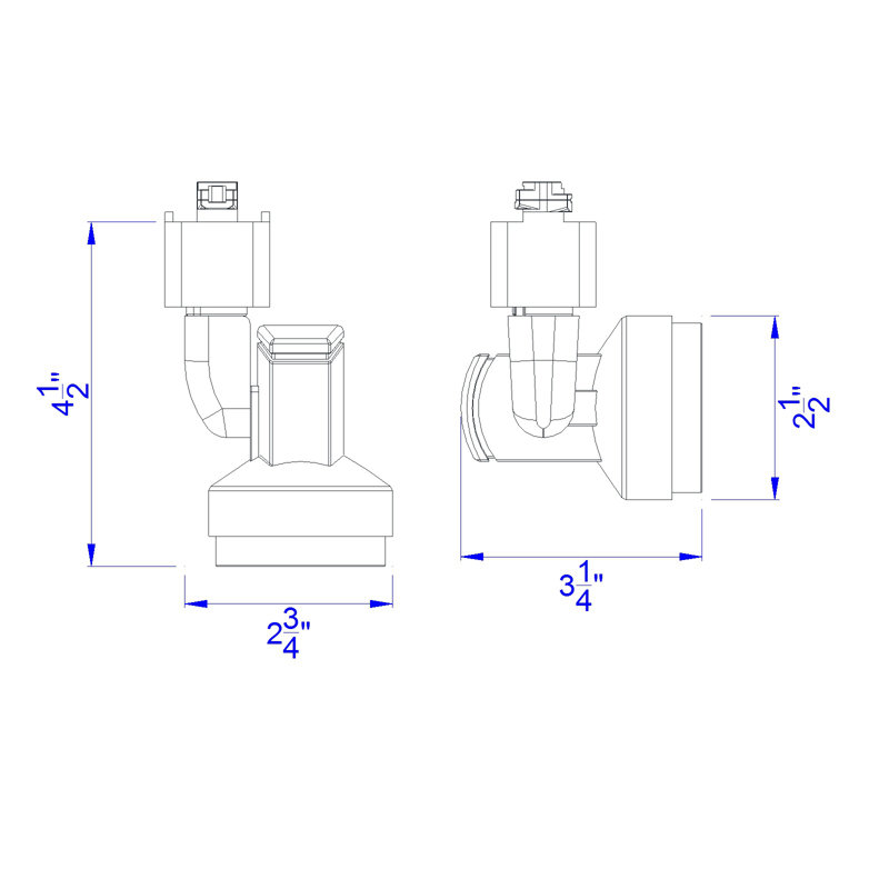 LED Adjustable Track Head, Brushed Steel