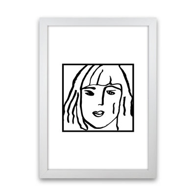 Female Face Square by Planeta444 - Print