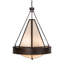 Luminaire suspendu en obsidienne de 36 po de largeur