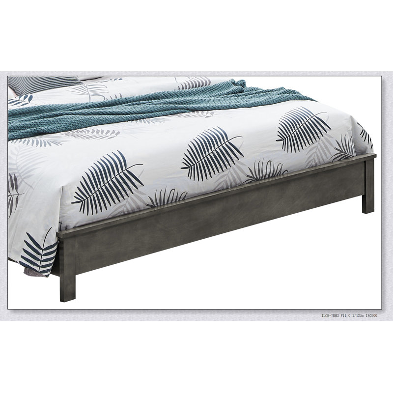 Stylish Gray Full Bed With Functionality