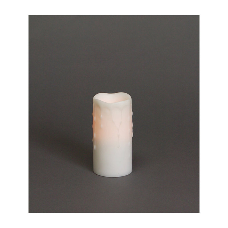 Bougie sans flamme et sans parfum, 4, Blanc, H 6 po x l 3 po x P 3 po
