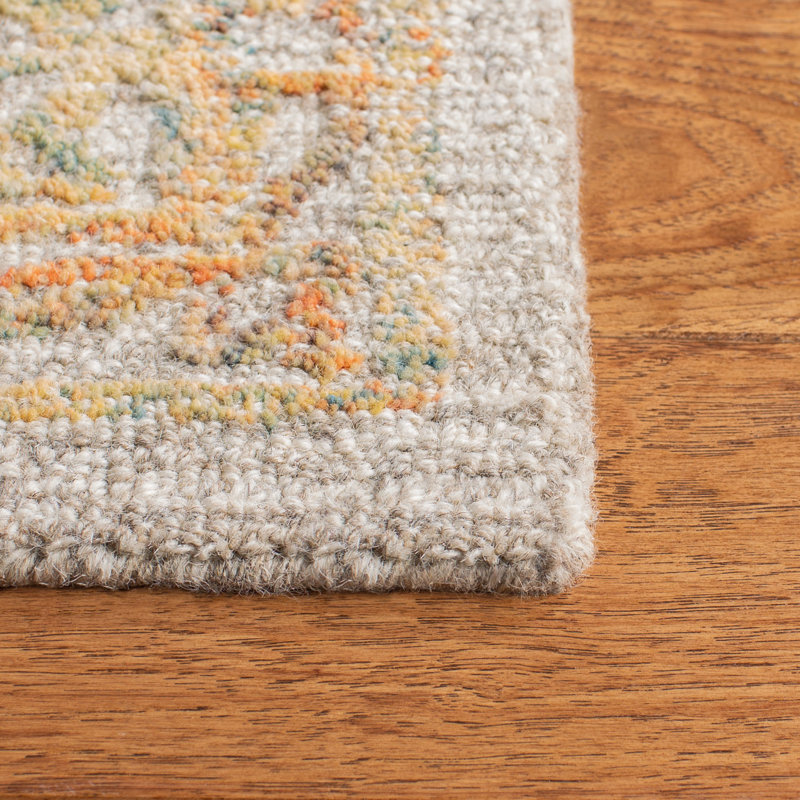 Tapis oriental en laine touffeté à la main Swarey, Rond 6 pi