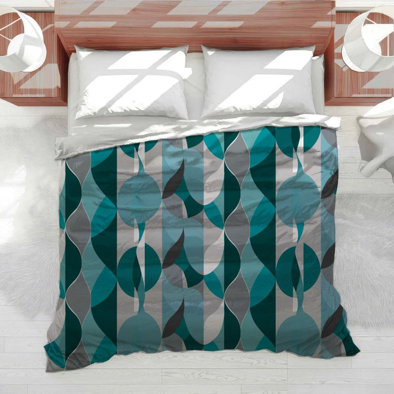 Abstract Teardrops Cool Cotton Blend Abstract Comforter, Twin Extra Long Comforter