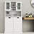 Tall Bathroom Storage Cabinet. Made Of E1 , 150Lbs Load. Double Function With Adjustable Shelves. Organize Laundry Removable Bags. Stylish Square Handle. Painted Surface For A Lasting Look.-754241776