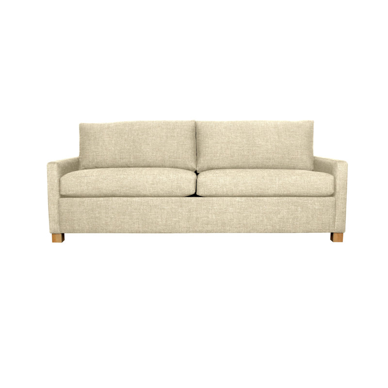 Louisa 87" Square Arm Sofa Bed with Reversible Cushions with USB, Archetype Hemp Performance Basketweave
