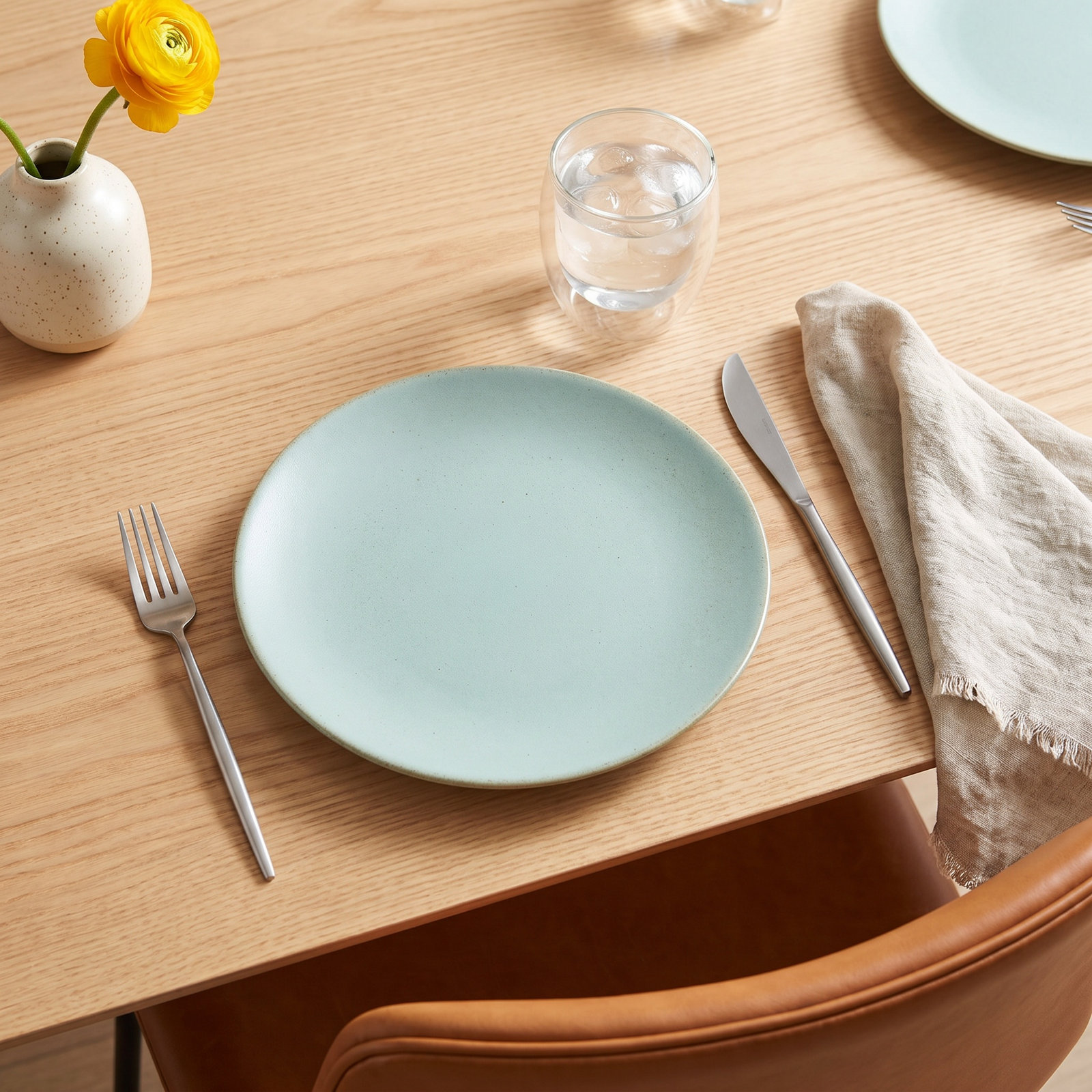 Arenito 11" Dinner Plate, Aqua