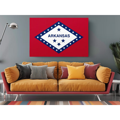 " Arkansas State Flag USA Flags Edition Canvas Wall Art Home Decoration "