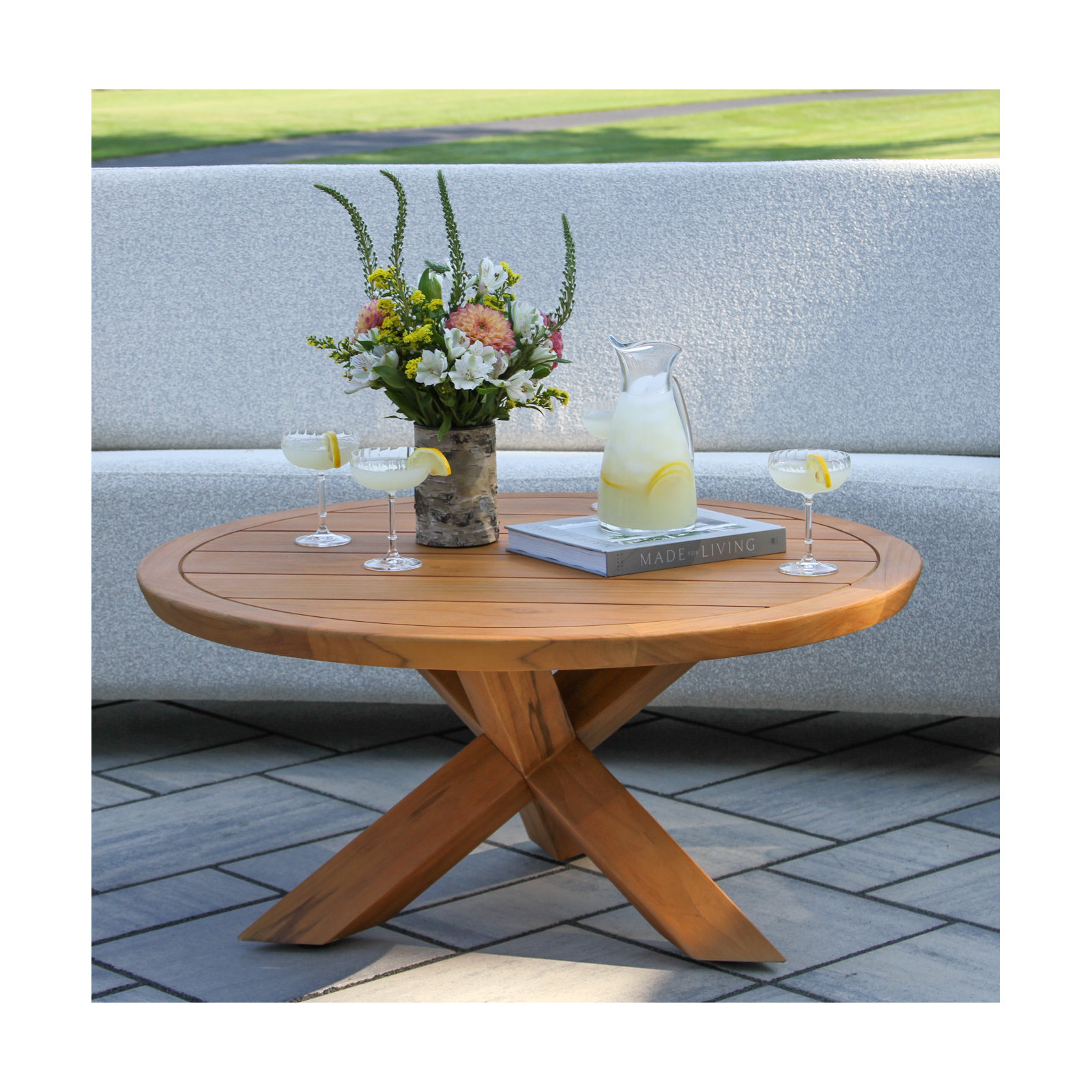 Levitt 39" Teak Patio Coffee Table