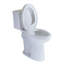 Toilette très grande à double chasse 21 pouces Yingze pour grands adultes et personnes âgées - deux pièces en céramique blanche, économiseur d'eau, antidérapante et couvercle à fermeture en douceur