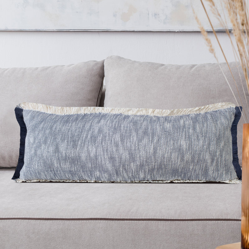 Coussin décoratif en coton, Bleu, Housse de coussin seulement - sans coussin