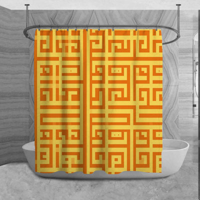 Rideau de douche à motif géométrique Nazma