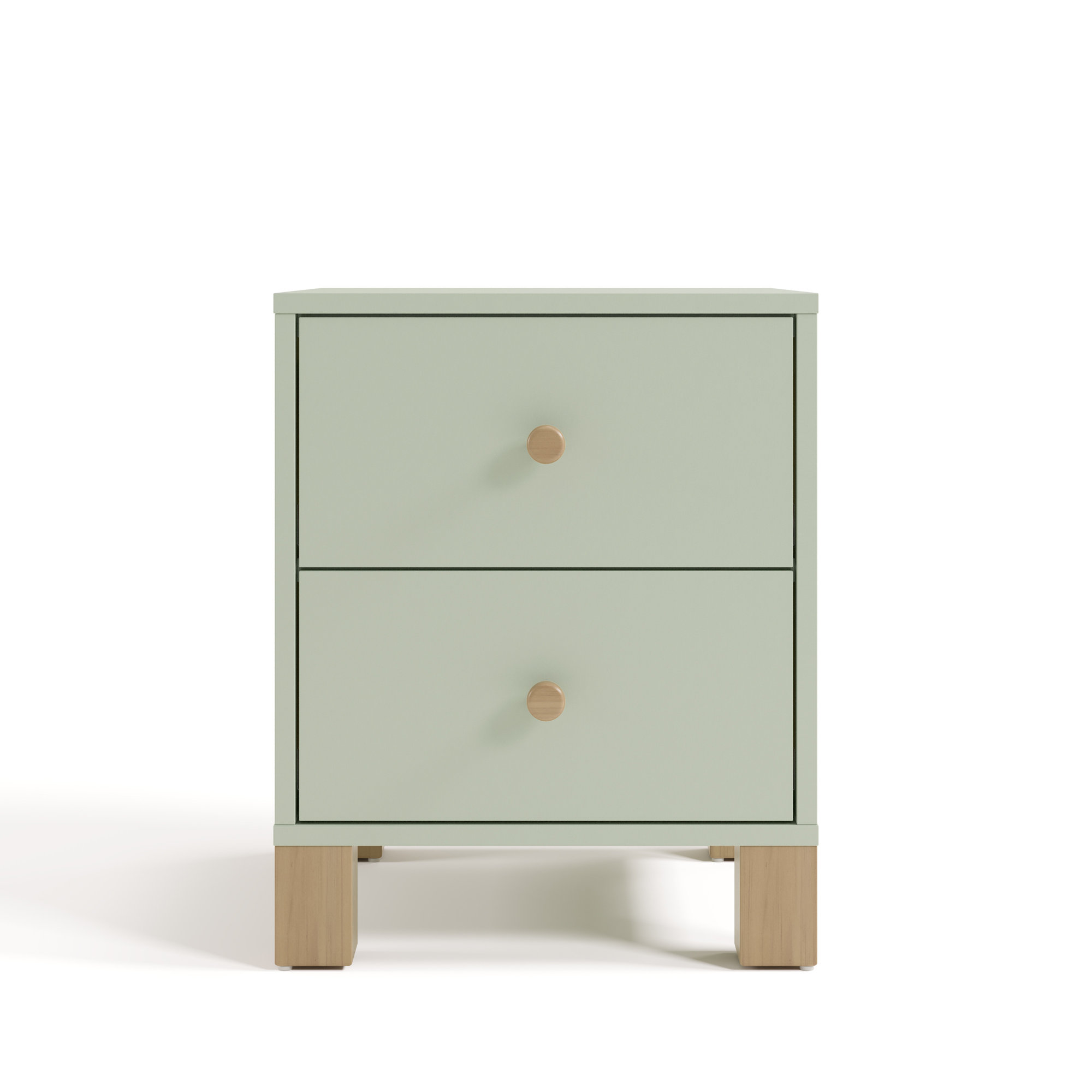 California 2 Drawer Nightstand, Sage
