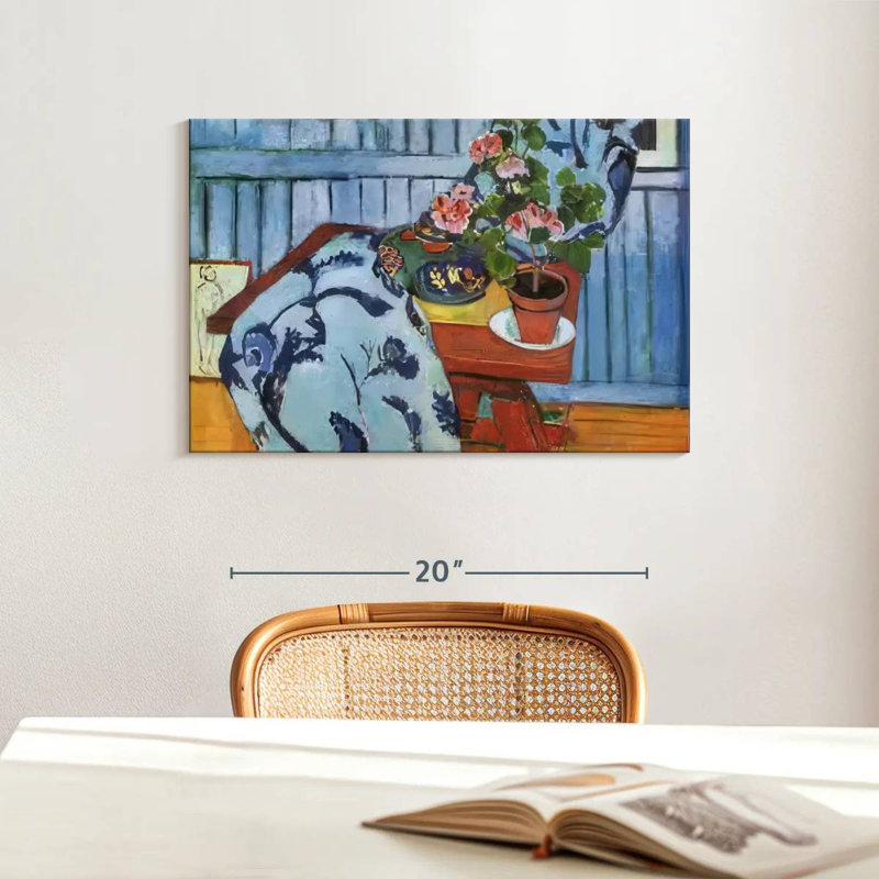 Harnek Nature morte aux géraniums, H 16 po x l 24 po