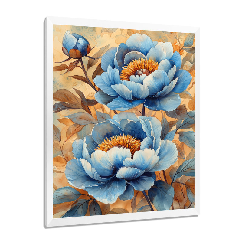 Bainum - impressions sur toile florales, H 32 po x l 24 po, Reproduction encadrée d'une seule photo, Blanc