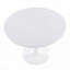 Table de salle à manger industrielle - Base en acier blanc et plateau en bois blanc-956057153-956057274