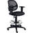 Traditional Backed Adjustable Height Ergonomic Lab Stool with Footring Wheels