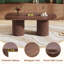 Grande table de salle à manger 78,7 po avec double piédestal cylindrique Farmhouse-1820372248