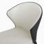 Chaise de salle à manger moderne en polyuréthane et acier à oreilles