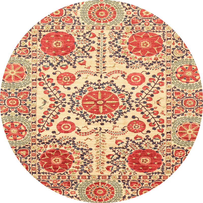 Abstract Indoor Rug, Round 3'