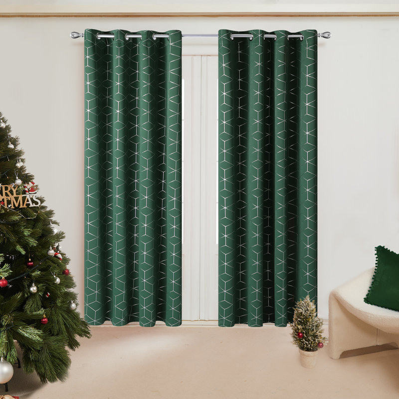 Bost Room Darkening Thermal Curtains, Width 168 x Drop 229 cm, Dark Forest
