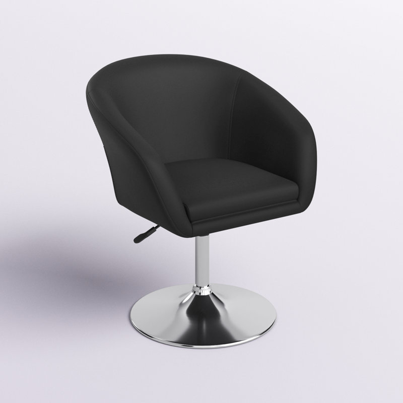 Fauteuil demi-tonneau rotatif Bagarm, Noir