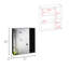 Pharmacie avec miroir, cinq tablettes internes, porte simple