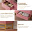 Commode rose à 7 tiroirs pour la chambre à coucher, grande commode de 53,5 po avec pieds en métal, commode moderne avec rangement large, commode pour chambre à coucher, salon, vestibule-1850776536