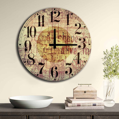 Horloge murale élégante Elegant, 19,7 pouces de diamètre | 100% panneau de fibres à densité moyenne, épaisseur: 0,2 pouce | Design minimaliste élégant pour la décoration de la maison et du bureau | Parfait pour le salon, la chambre à coucher et 