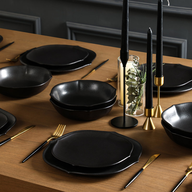 Stone Lain Baskerville 24-Piece Dinnerware Set Stoneware