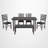 Angeline Dining Room Table and Chairs with Bench, Rustic Wood Dining Set, 6-piece Dining Table Set-360948323